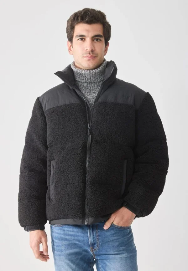 Nylon Colour Block Winter Jacket